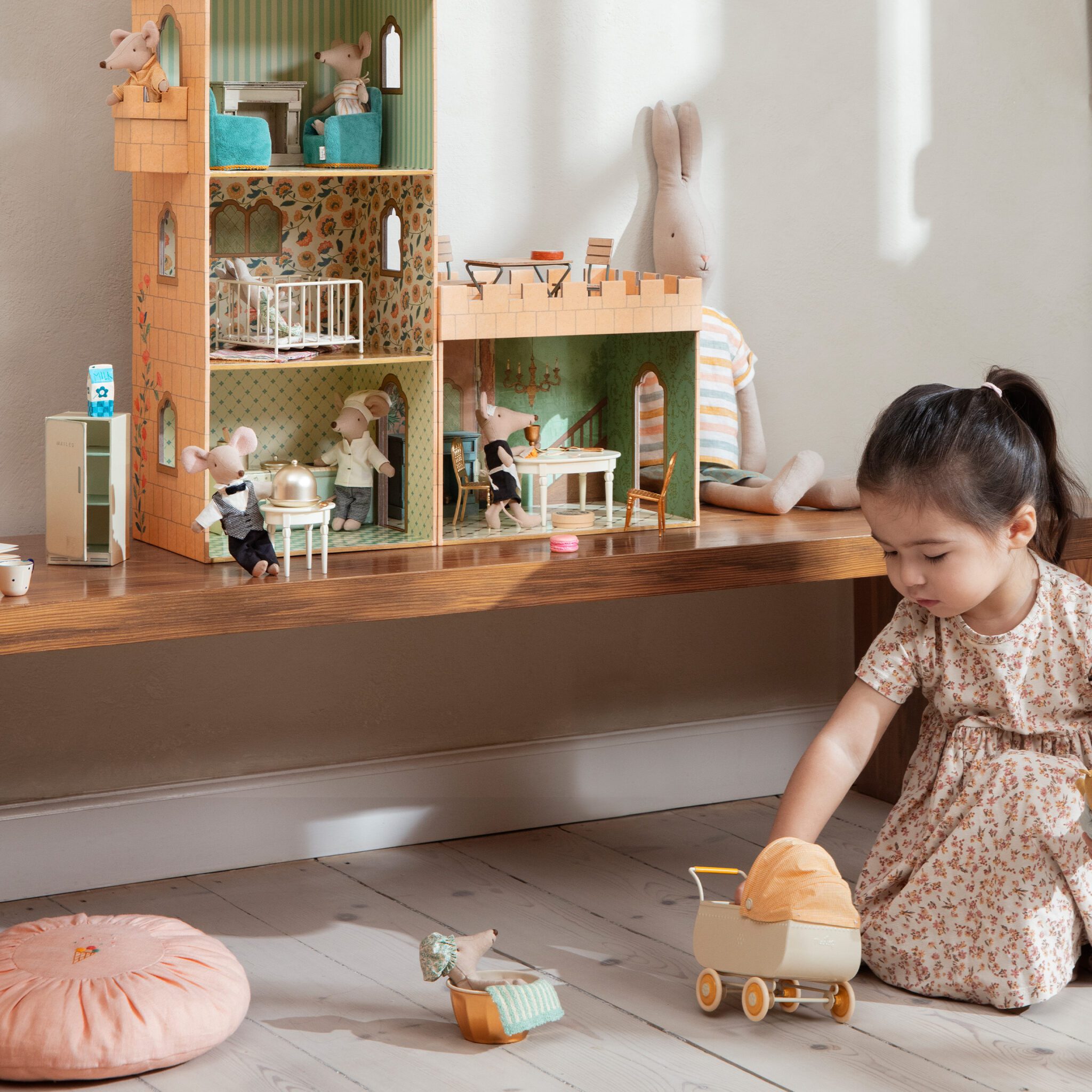 Maileg Pram Micro Yellow Milka