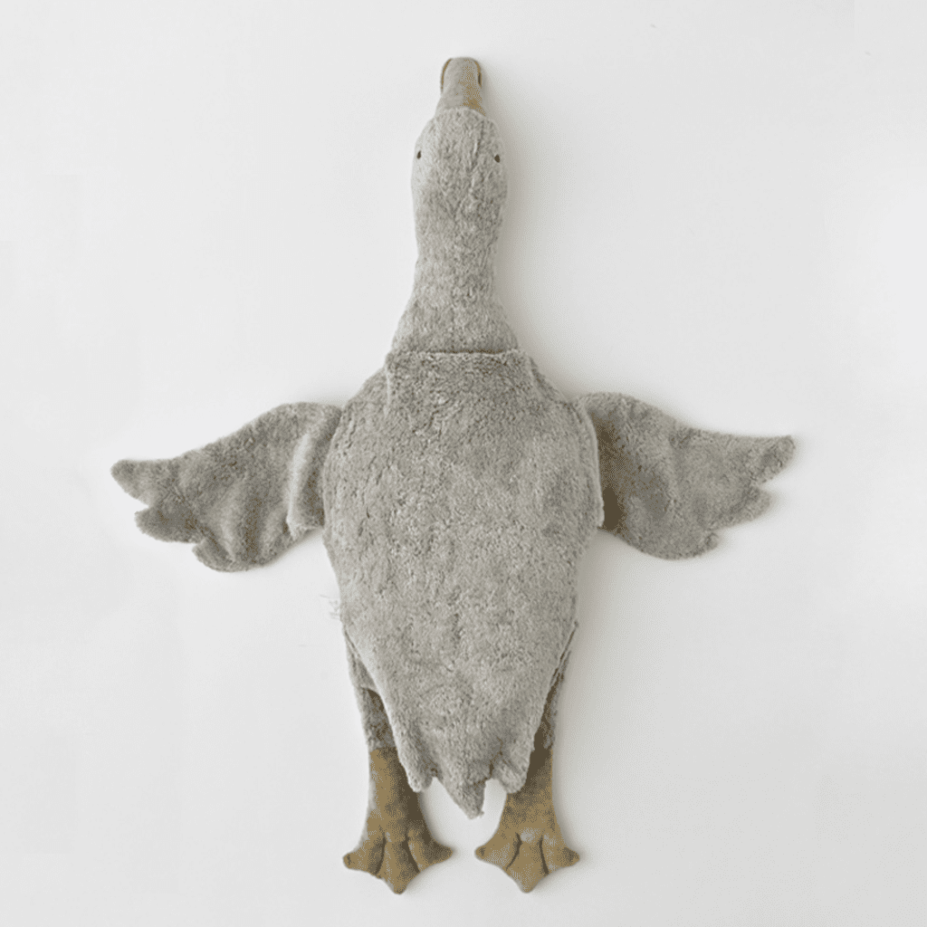 Senger Cuddly Animal - Goose Large Grey Vegan with Removable Heat